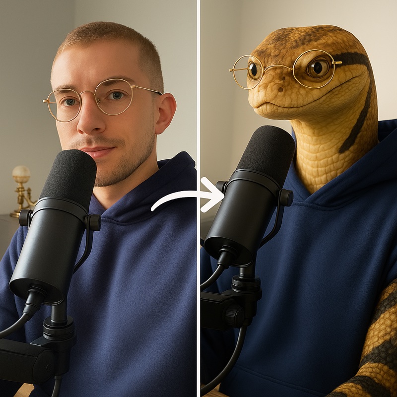 Human to snake example